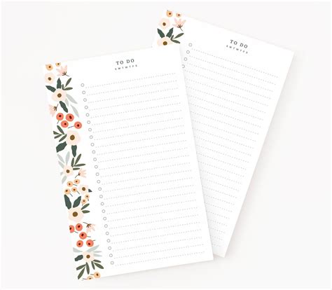 Planner Notepad Daily Planner Stationery Design Stationery Paper