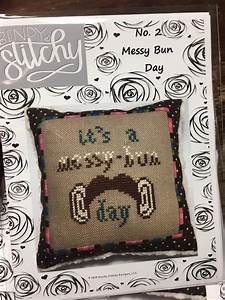 Bendy Stitchy Designs 2 Messy Bun Day Cross Stitch Etsy In 2022