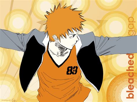 Bleach Kurosaki Ichigo Circles Anime Boys Orange Hair High
