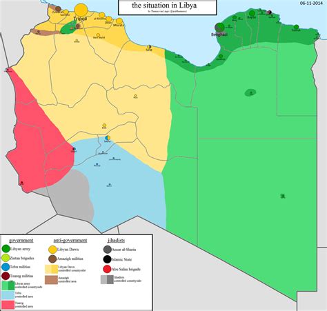 Map Of The Current Situation In Libya Arabs