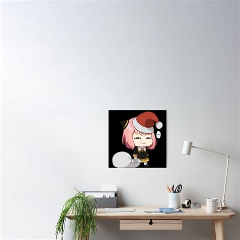 Anya Smug Face Heh Christmas Meme Poster For Sale By Mangamolly Redbubble