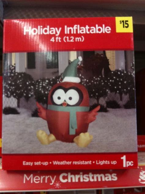 Dollar General Bird Christmas Inflatable Looks Like Angry Birds Red
