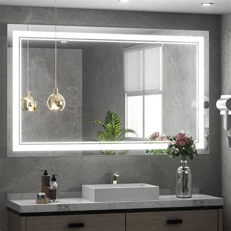 Buy Keonjinn Led Bathroom Mirror With Lights Adjustable 3000k4500k