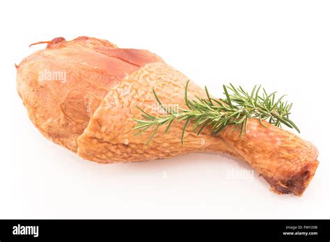 Smoked Turkey Drumstick With Rosemary Stock Photo Alamy