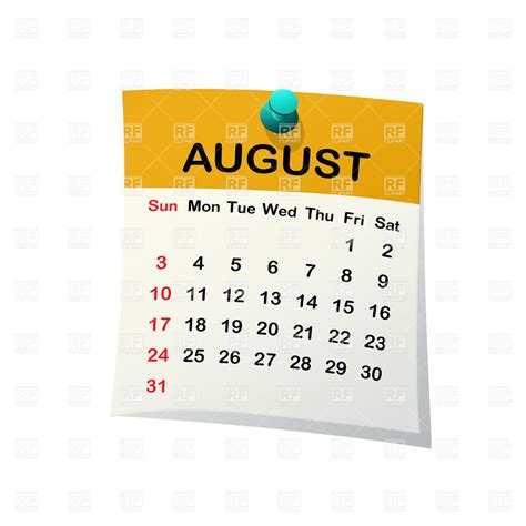 August Calendar Clipart 20 Free Cliparts Download Images On
