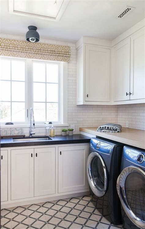 Laundry room with off white cabinets Cabinet Paint Color Farrow and Ball 2001 Strong White