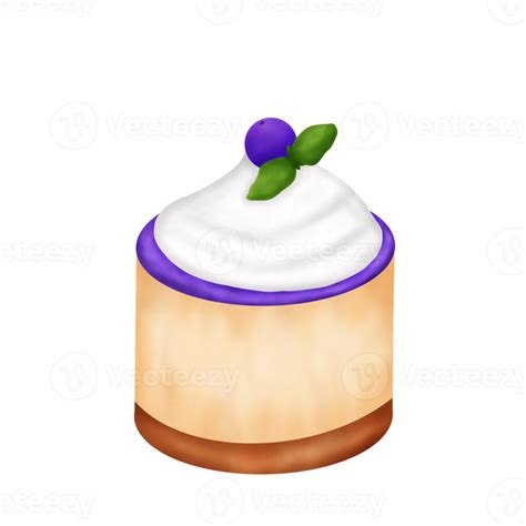 Watercolor Blueberry Cake 21433036 Png