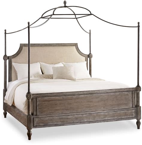 Dhp alford upholstered canopy bed. True Vintage Beige Fabric Queen Upholstered Canopy Bed ...