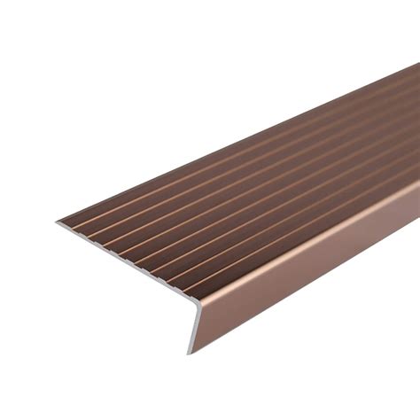 Buy 15m Length L Shape Aluminum Stair Anti Slip Nosing 75x25mm Angle