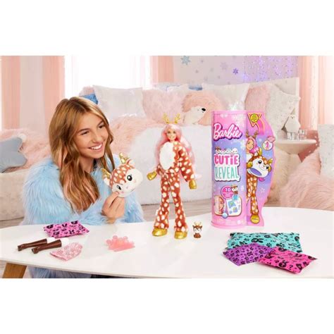 Barbie Cutie Reveal Doll Deer With 10 Surprises Dbest Toys