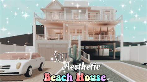 Soft Aesthetic Beach House Tour Roblox Bloxburg Youtube