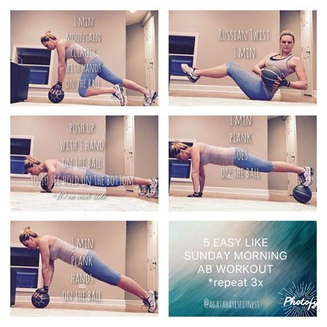 Easy Like Sunday Morning 5 Move Ab Workout Abs Workout Morning Ab