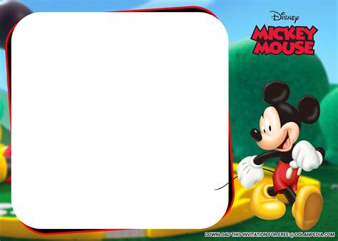 Free Printable Mickey Mouse Birthday Party Invitation Templates