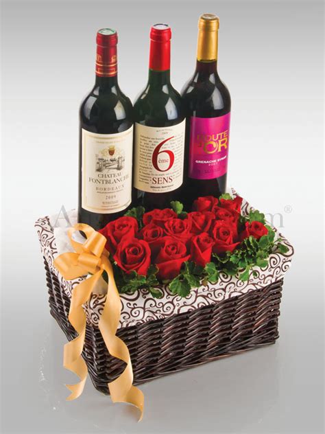 Flowers and wine delivery singapore. Wine hampers Supreme Delights - Angel Florist