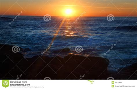 Ocean Sunrise Stock Image Image Of Ocean Light Seascape 35831499
