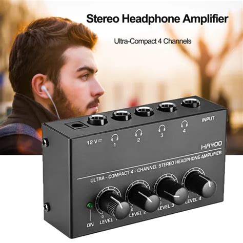 Ha Channel Headphone Amplifier Ultra Compact Audio Stereo