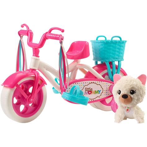 Little Mommy Learn To Ride Doll With Pink Training Bicycle