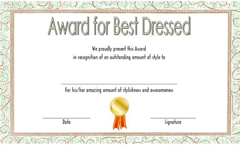 Best Dressed Certificate Templates 9 Best Ideas