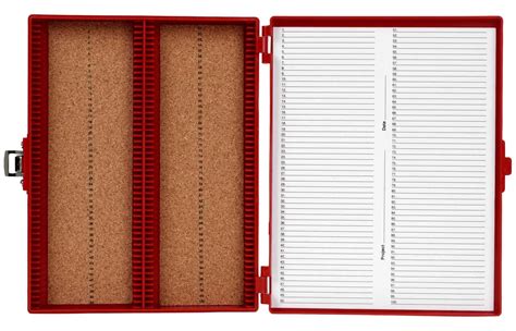 100 Place Cork Lined Microscope Slide Boxes Heathrow Scientific