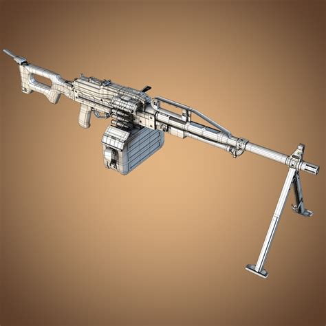Pkp Pecheneg Machine Gun 3d Model Cgtrader