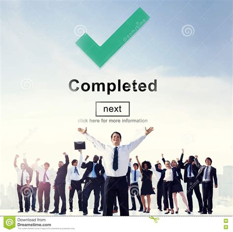Completed Accomplishment Achievement Finished Success Concept Stock Photo - Image of completed ...