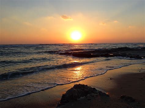 Gambar Pantai Pemandangan Lautan Horison Matahari Ter