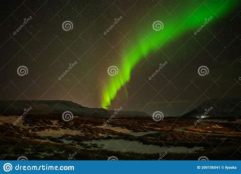 Northern Lights Over Iceland Stock Image Image Of Landscape Dark
