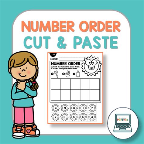 Number Order Cut And Paste Worksheets Printable Parents
