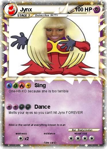 Pokemon has a wealth of different designs, with over 800 unique pokemon to date. Pokémon Jynx 40 40 - Sing - My Pokemon Card