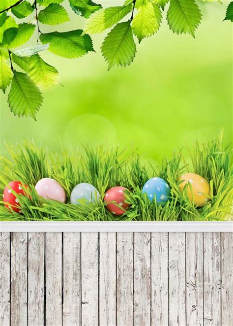 Happy Easter Photography Backdrops Wooden Vinyl Photography For
