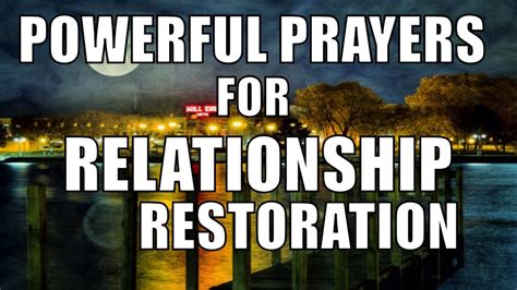 Powerful Prayers For Relationship Restoration Youtube