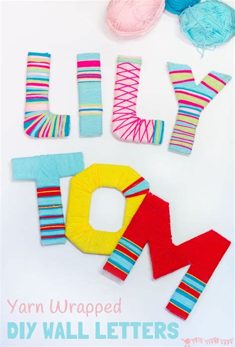 Kids And Grown Ups Will Love This Yarn Wrapped Diy Wall Letter Craft A