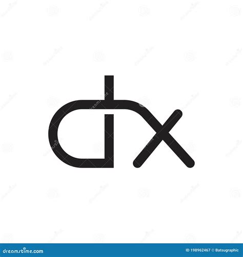 Dx Initial Letter Vector Logo Icon Stock Vector Illustration Of