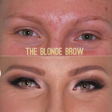Microblading eyebrows before and after healed for those with blonde hair. Fashion of Luxury : Brow Makeovers