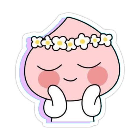 Apeach Flower Sticker By I K Aesthetic Stickers Korean Stickers