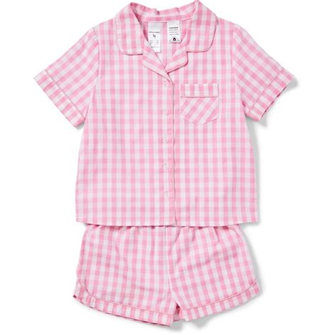 Brilliant Basics Girls Gingham Pyjama Set Pink Big W