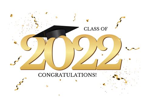 Graduation Class Of 2022 Greeting Background Vector Illustration