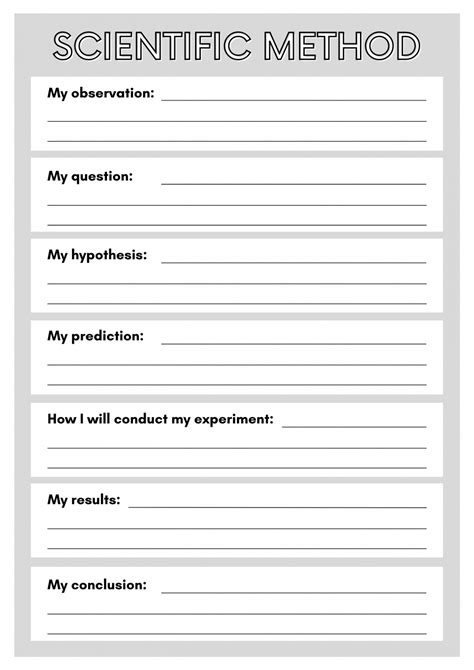 Printable Scientific Method Worksheet Pdf