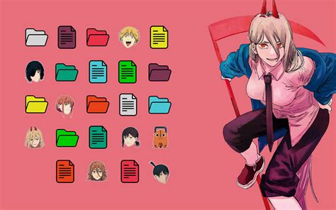 Chainsaw Man Folder Icons For Mac Free Anime Desktop Icons