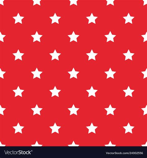 Seamless White Stars On Red Background Royalty Free Vector