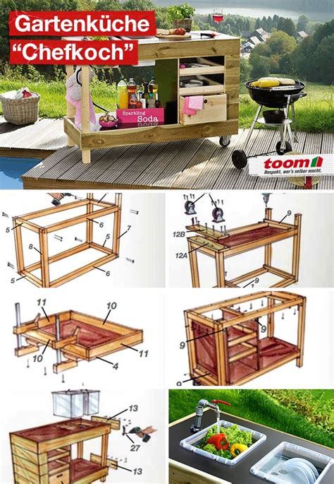 Gartenküche Chefkoch Outdoor sinks Diy pallet projects Outdoor