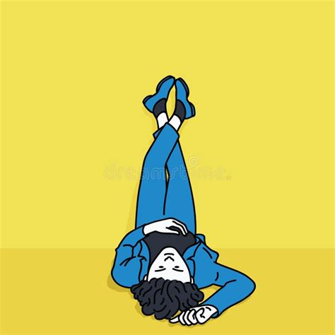 Man Lying Down Floor Thinking Stock Illustrations 23 Man Lying Down