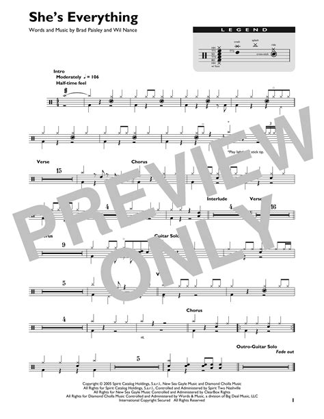 Brad Paisley Shes Everything Sheet Music Pdf Notes Chords Country