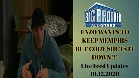 Big Brother 22 All Stars Live Feed Spoilers Cody Is Set On Getting