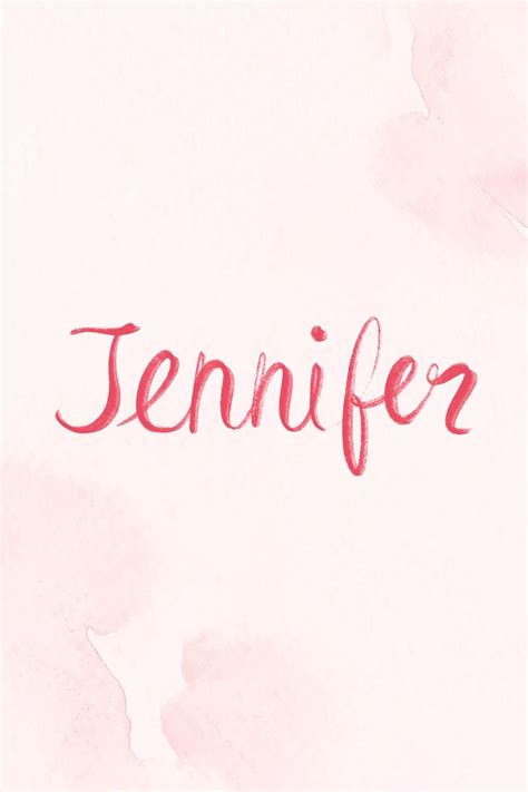 Jennifer Name Pink Names Font Free Fall Wallpaper Name Design Free