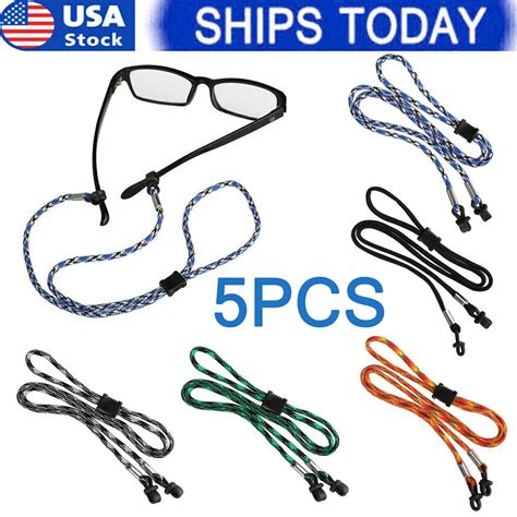 5 pcs sport sunglass neck strap eyeglass read glasses neck cord lanyard holder ebay
