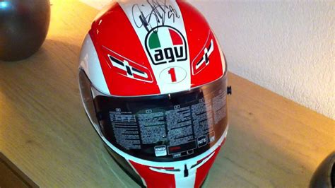 Marco Simoncelli Tribute Autographed Agv Helmet Youtube