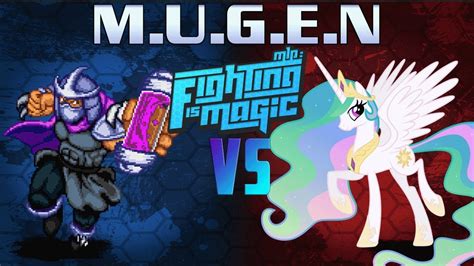 Mugen Fighting Is Magic Shredder Vs Princess Celestia Youtube