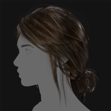 Artstation Messy Bun Real Time Jared Chavez How To Draw Hair Mens