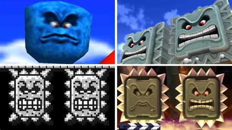 Evolution Of Thwomp In Super Mario Games Youtube